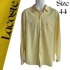 Men’s Lacoste long sleeve shirt classic fit % 100 cotton MSRP $115